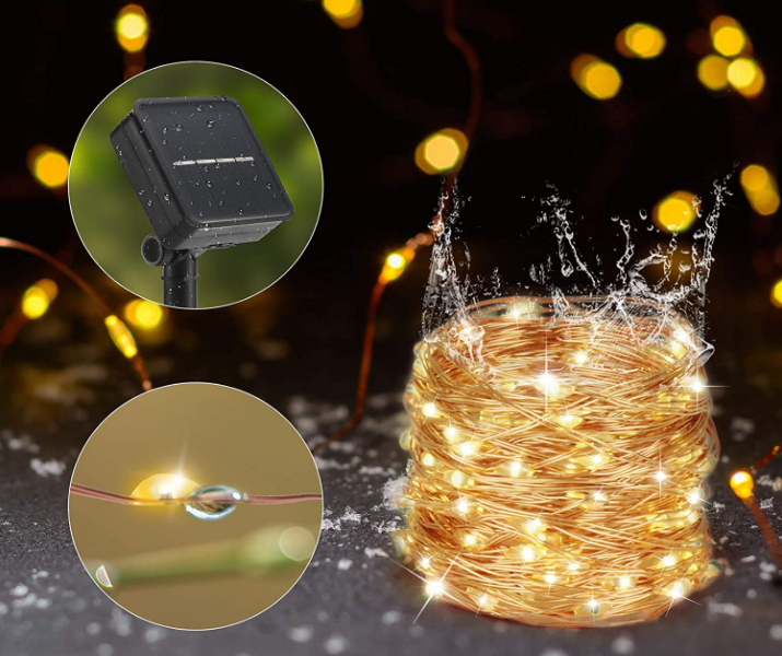 Світлодіодна гірлянда нитка Solar Роса WW 300 Led 30 м теплий Білий - фото 10 Світлодіодна гірлянда нитка Solar Роса WW 300 Led 30 м теплий Білий - фото 10