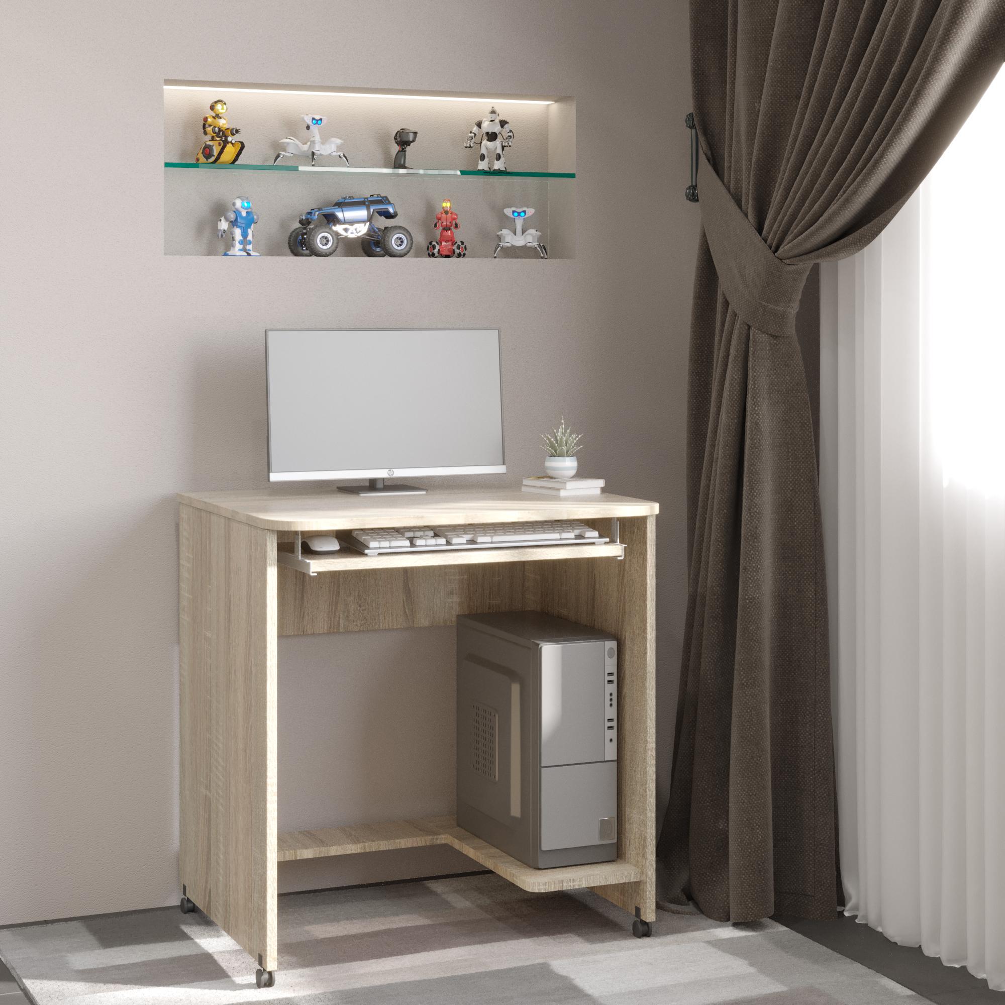 Компьютерный стол Мини ультра Эверест 70х50х75 см Дуб сонома (4415) - фото 2 Компьютерный стол Мини ультра Эверест 70х50х75 см Дуб сонома (4415) - фото 2