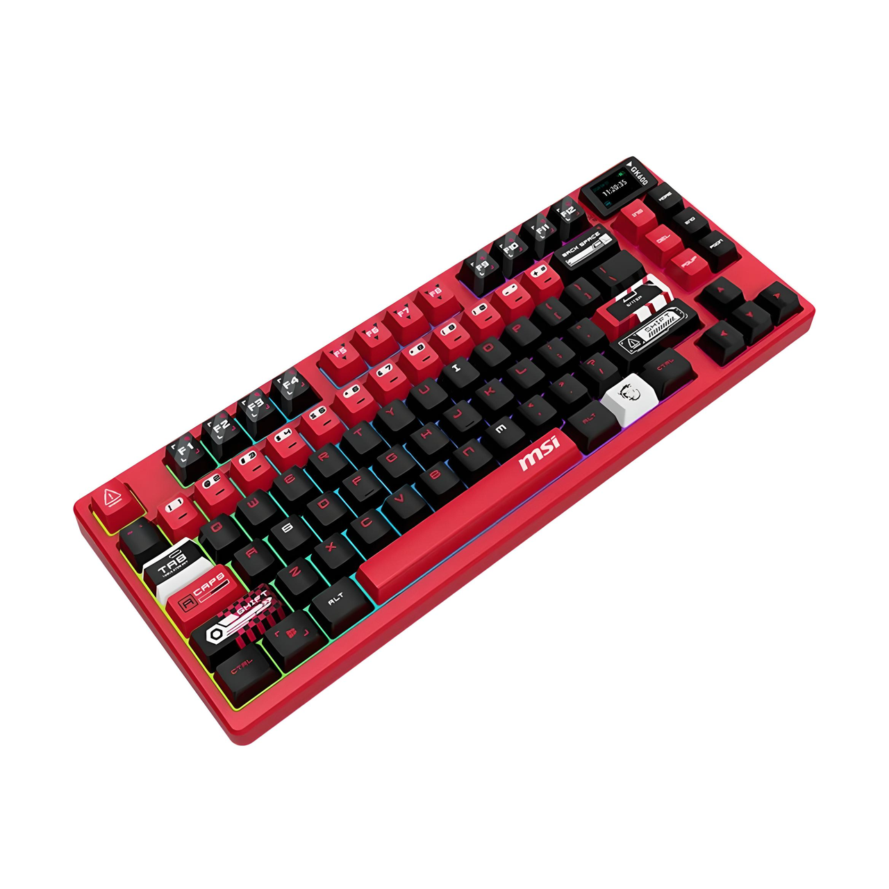 ᐉ Клавиатура MSI Forge GK600 W Formula Blue Switch Красный