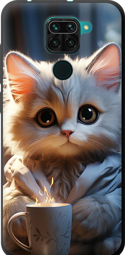 Чехол на Xiaomi Redmi Note 9 White cat (5646b-2017-42517)