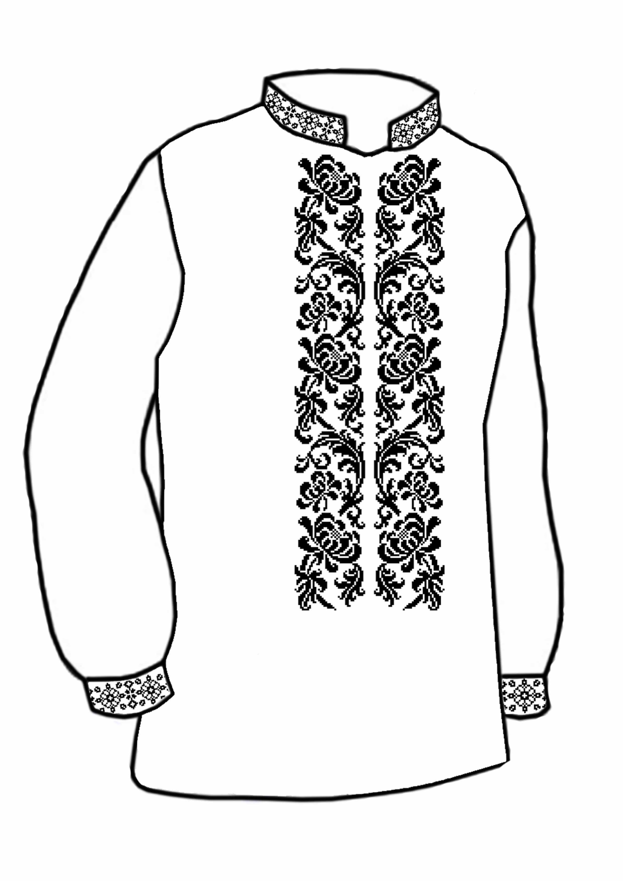 Заготовка для вишивки нитками або бісером сорочка СЧ-142 домоткане полотно Заготовка для вишивки нитками або бісером сорочка СЧ-142 домоткане полотно