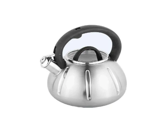 Чайник Bohmann для газовой/индукционной плиты со свистком 3 л с черной ручкой (9918 black)