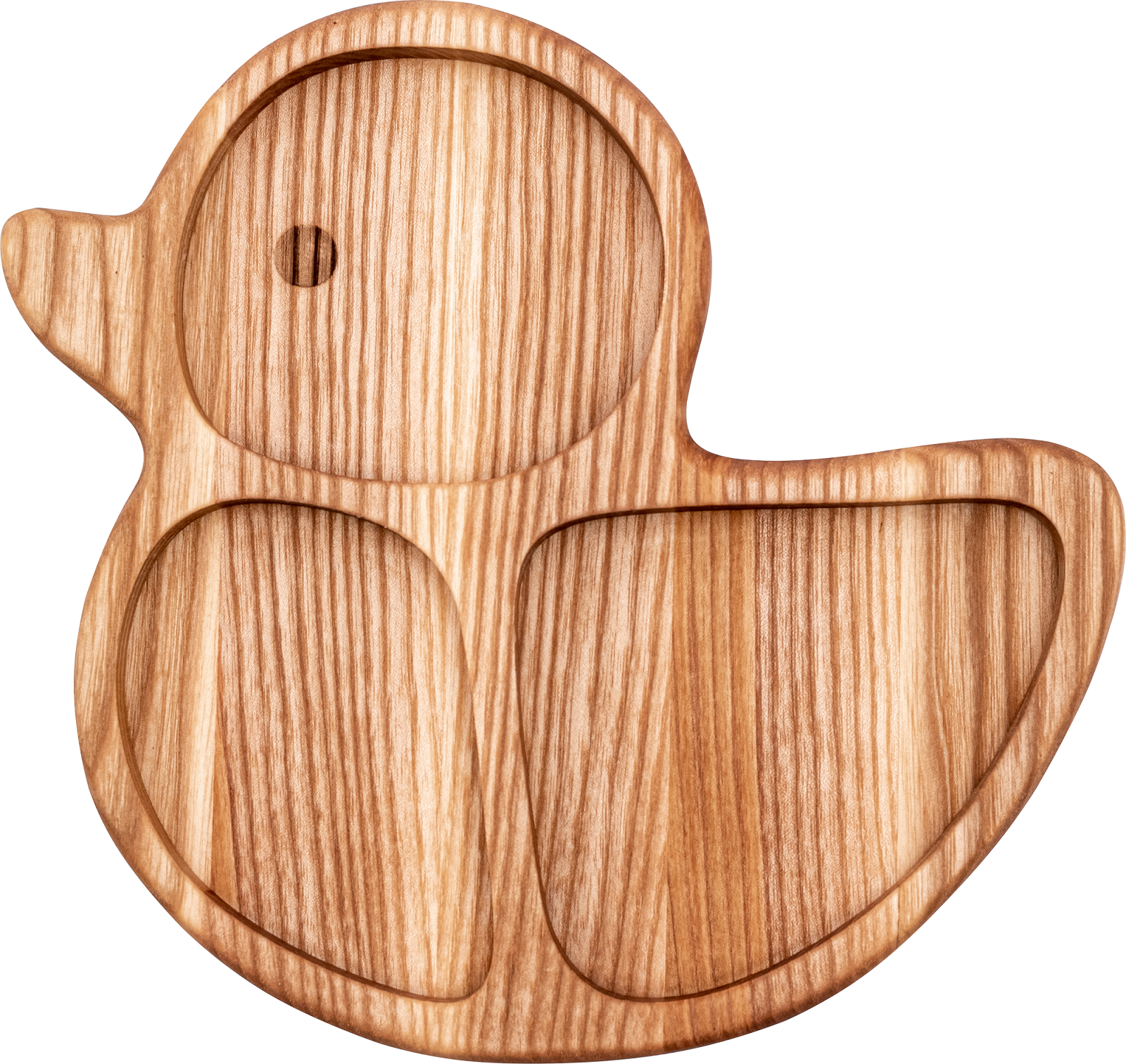 Тарілка дерев'яна дитяча Woodstuff Каченя 22х20 см (wds_0137)