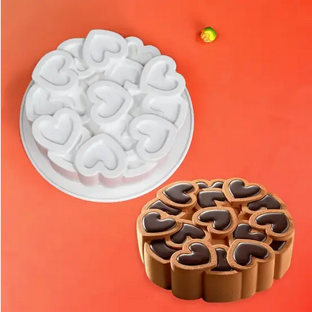 Форма силіконова для торта Серце до серця кругла 15,2 см (UC-3434) - фото 5