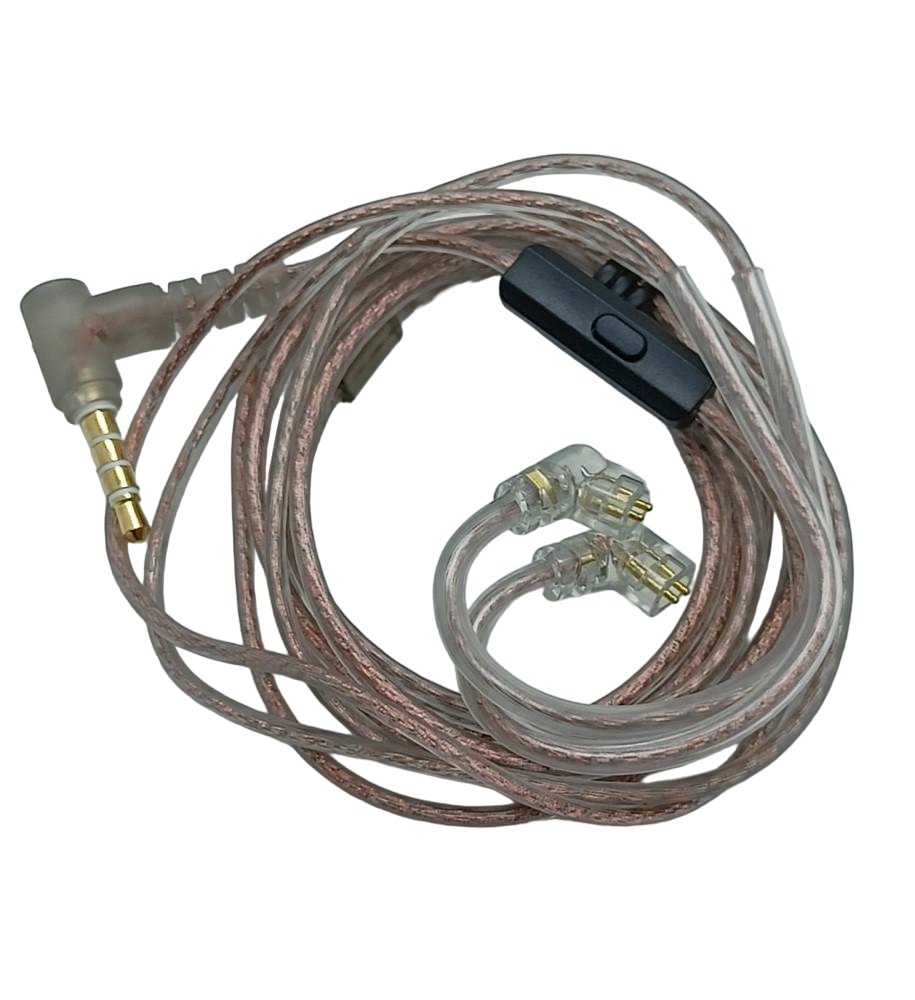 Кабель змінний для навушників KZ/CCA/TRN Mic тип С 2pin 0,75 мм mini jack 3,5 мм (18255302)