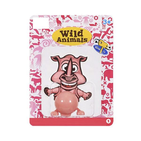 Игрушка заводная Bambi Животные Носорог 14 см Розовый (IF-174-F-569)