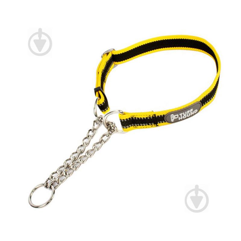 Ошейник удавка для собак TUFF HOUND TC00105 Yellow Black M (40-60 см) с поводком