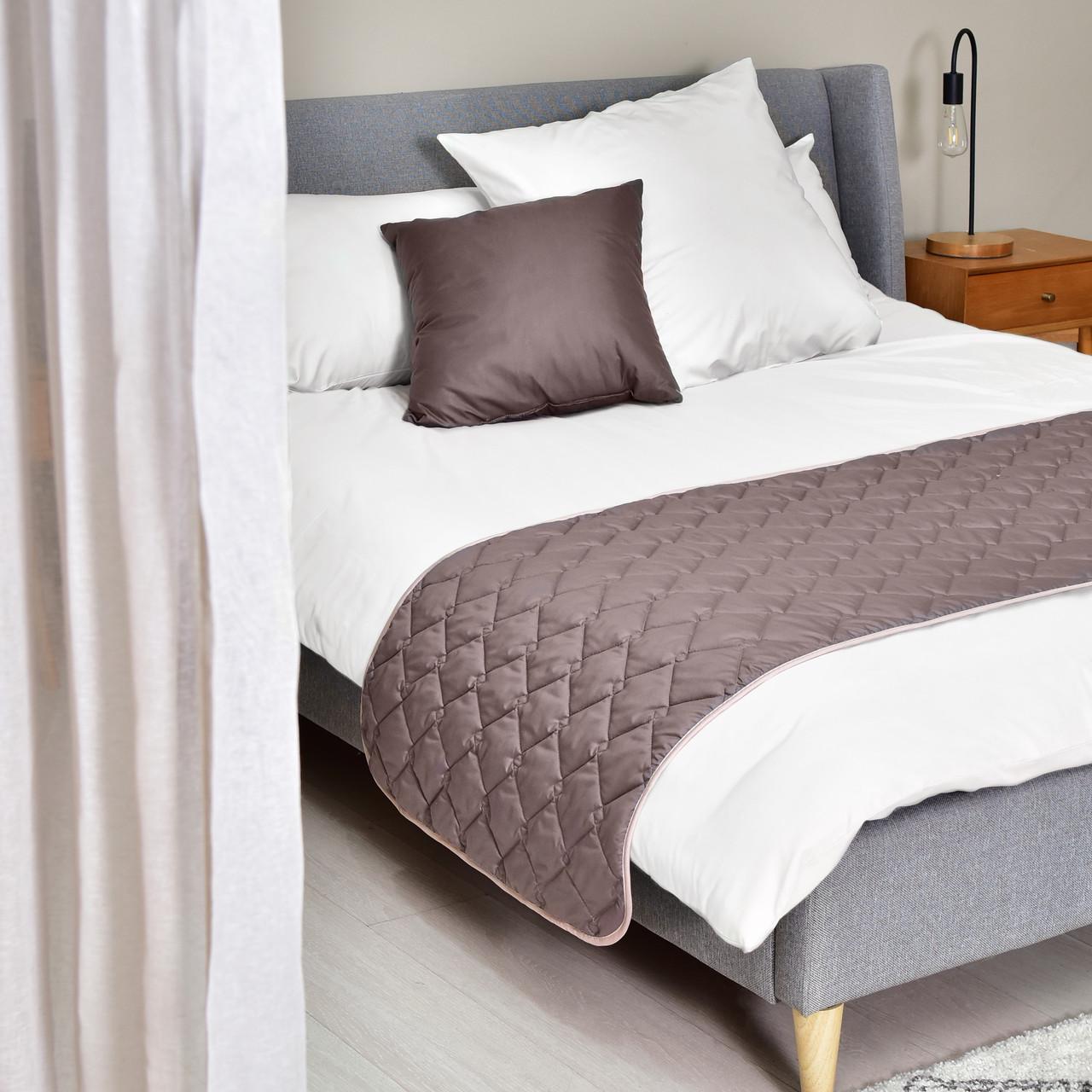 Покривало IDEIA Саше двосторонній 70х240 Шоколадний/Бежевий (28092379)