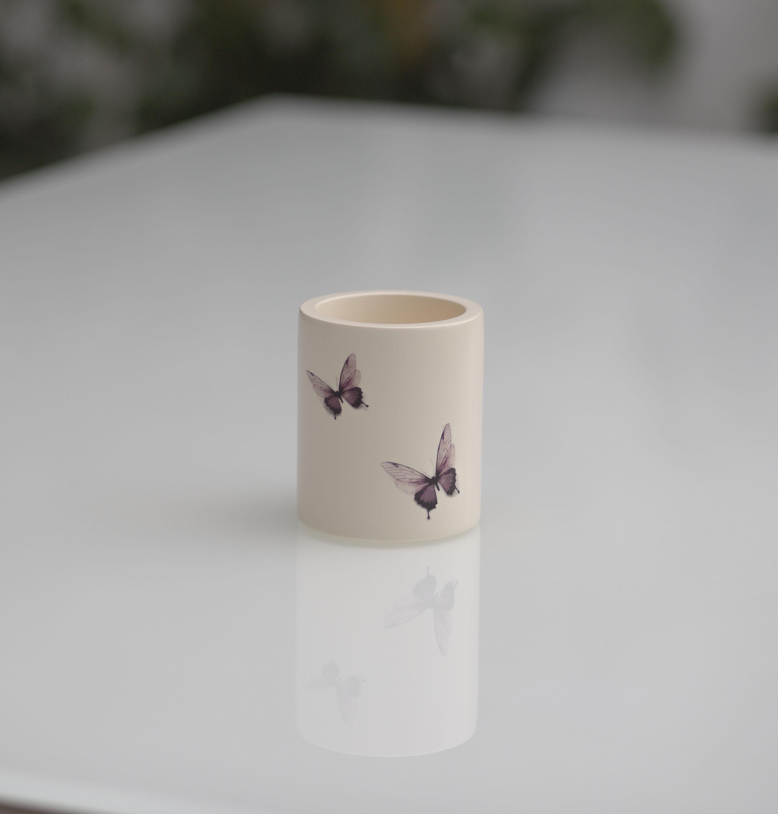 Підставка-органайзер/склянка для канцелярії CUTE Butterflies Beige