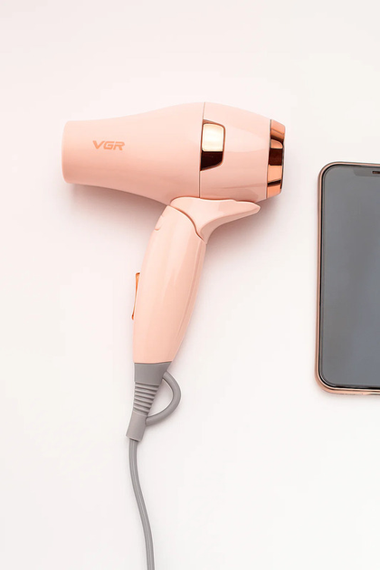 Фен складаний VGR V-432 Pink (28820722) - фото 4 Фен складаний VGR V-432 Pink (28820722) - фото 4