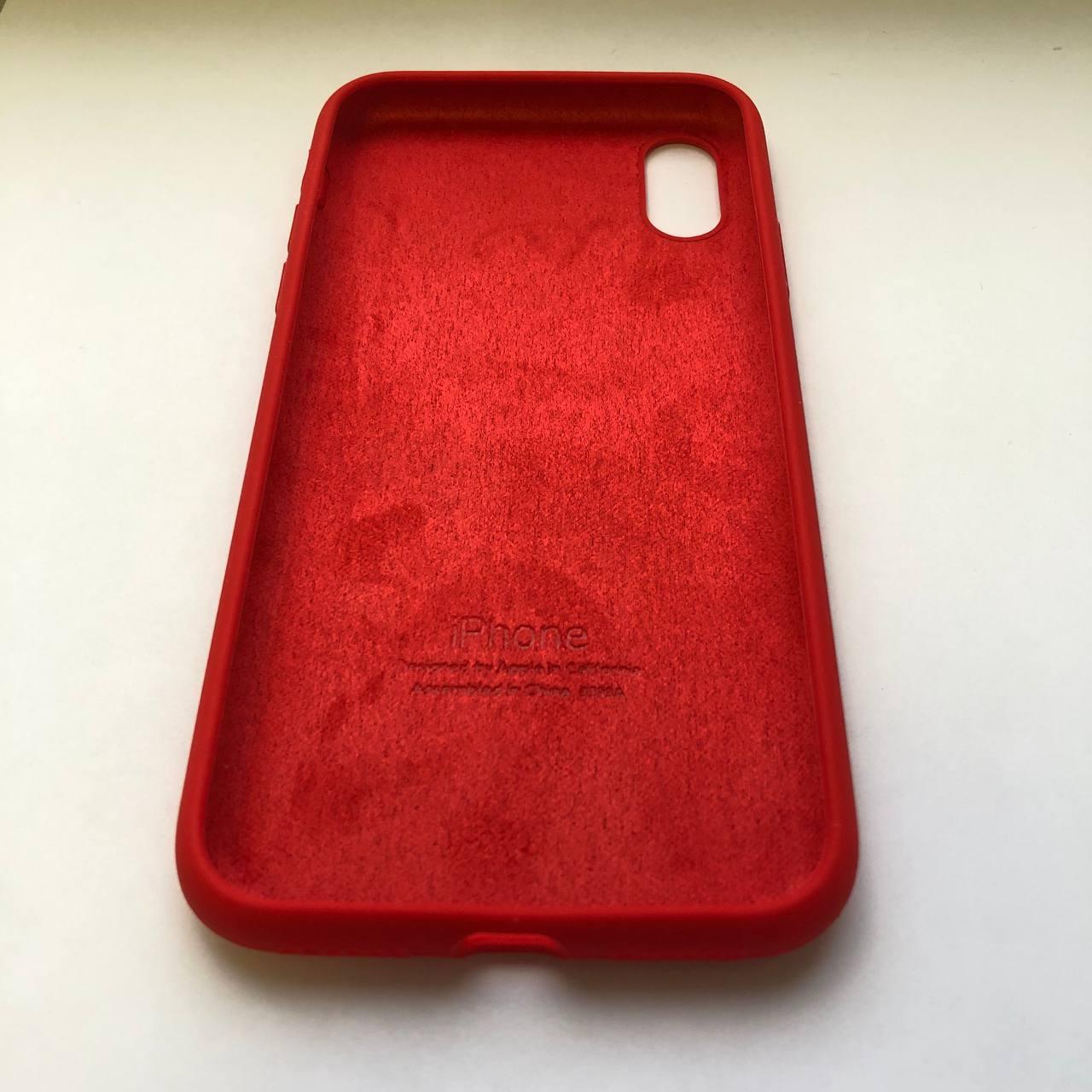 Чехол Silicone Case для Apple iPhone X, XS Red - фото 3