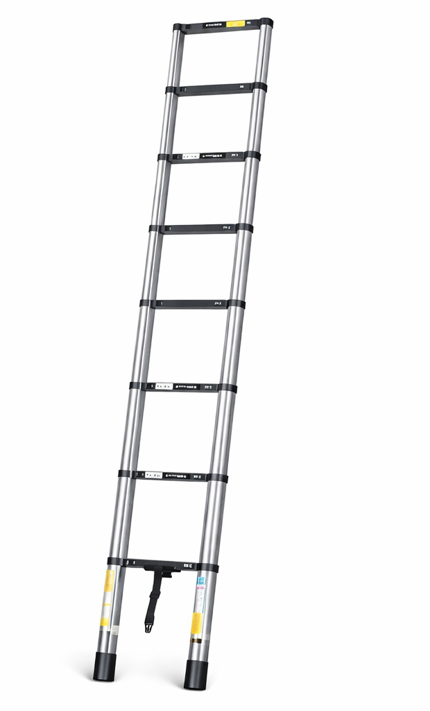 Драбина складська телескопічні 2,7 м 7 сходинок хромомолібденова сталь до 150 кг (LN27)