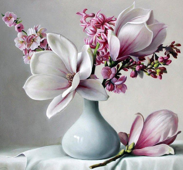 Алмазная мозаика Букет магнолий 50x45 см (DM.134)