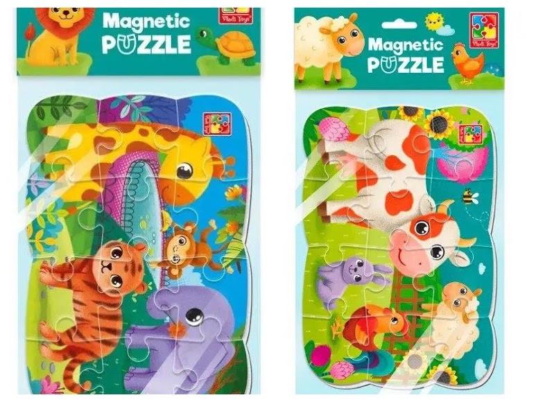 Пазли магнітні А5 Vladi Toys Ферма VT3205-89 та Зоопарк VT3205-90 2 шт.