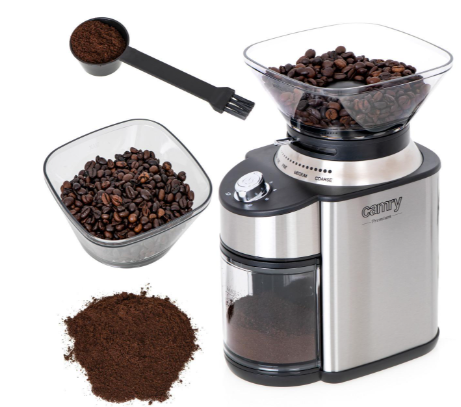 Кофемолка жернова Camry электрическая 16 ступеней помола 200 Вт Серый (CR 4443)