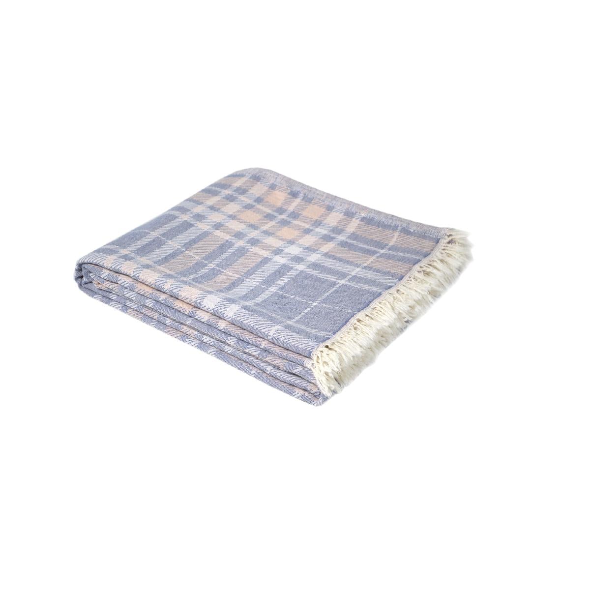 Покрывало Lotus Home Checked Caledonia 190х225 см Голубой (26668292)
