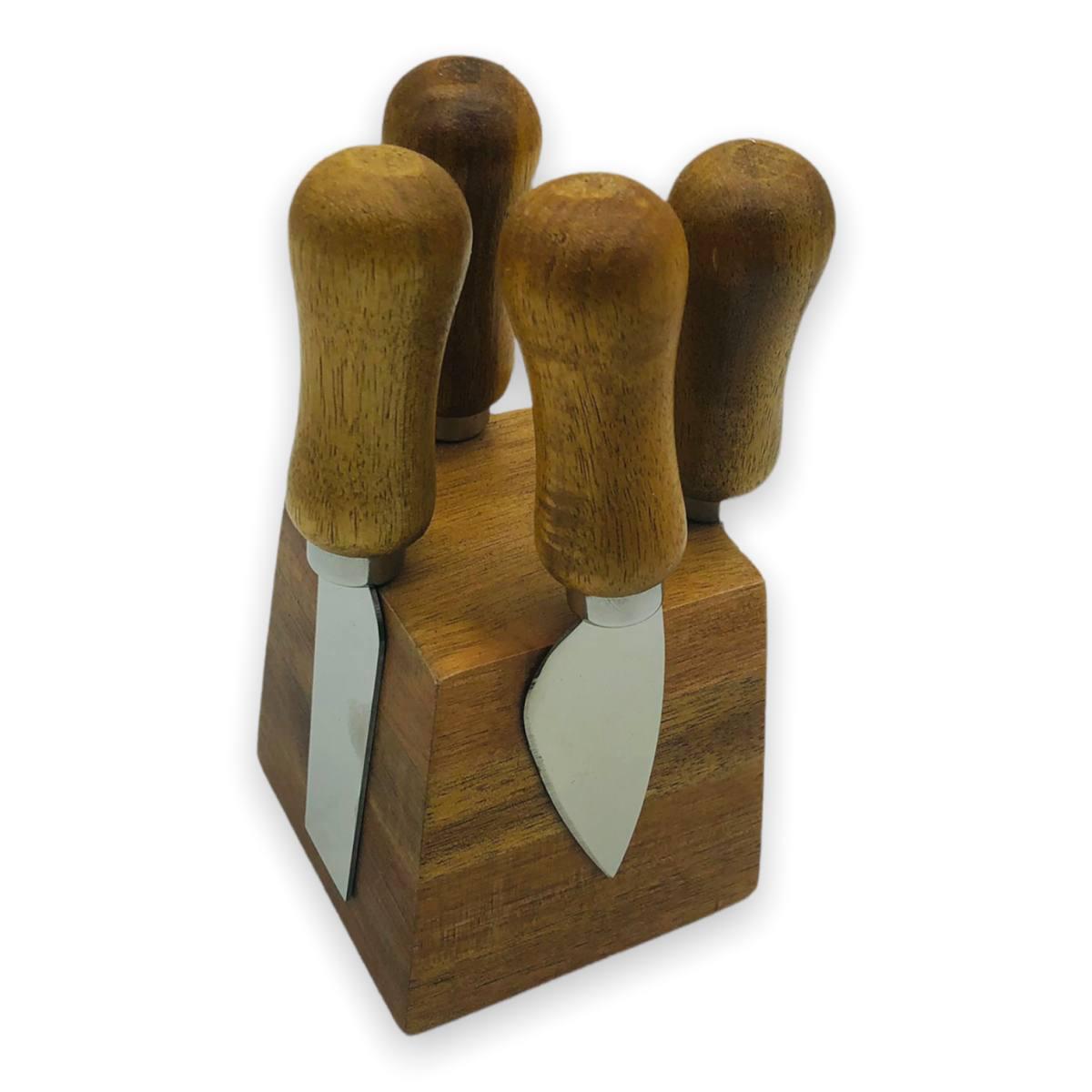 Набор ножей для нарезки сыра с деревянной подставкой (fa96445a) - фото 3 Набор ножей для нарезки сыра с деревянной подставкой (fa96445a) - фото 3