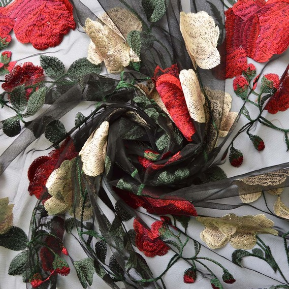 Тканина сітка-вишивка IDEIA Чарівниця 1,5 м Червоний (2200004116686)