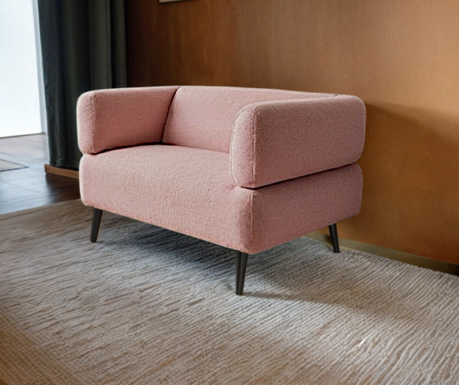 Кресло офисное ТОБІ ШО Бенно-1 Alpaca с подлокотниками и конусной ногой букле 1000х720х750 мм Светло-розовый/61 - фото 2 Кресло офисное ТОБІ ШО Бенно-1 Alpaca с подлокотниками и конусной ногой букле 1000х720х750 мм Светло-розовый/61 - фото 2