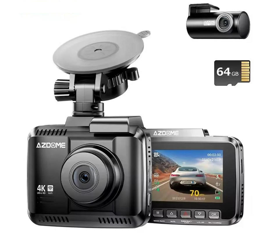 Відеореєстратор Azdome GS63H Pro з двома камерами