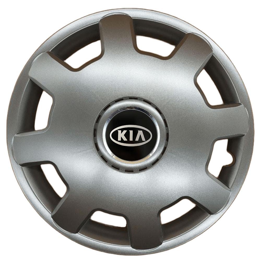 Ковпаки SJS 105 з логотипом Kia 4 шт. R13 Срібний (2789080604)