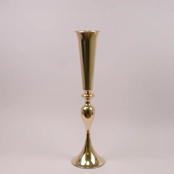 Ваза металлическая Flora 66,5 см Золотой (26941)