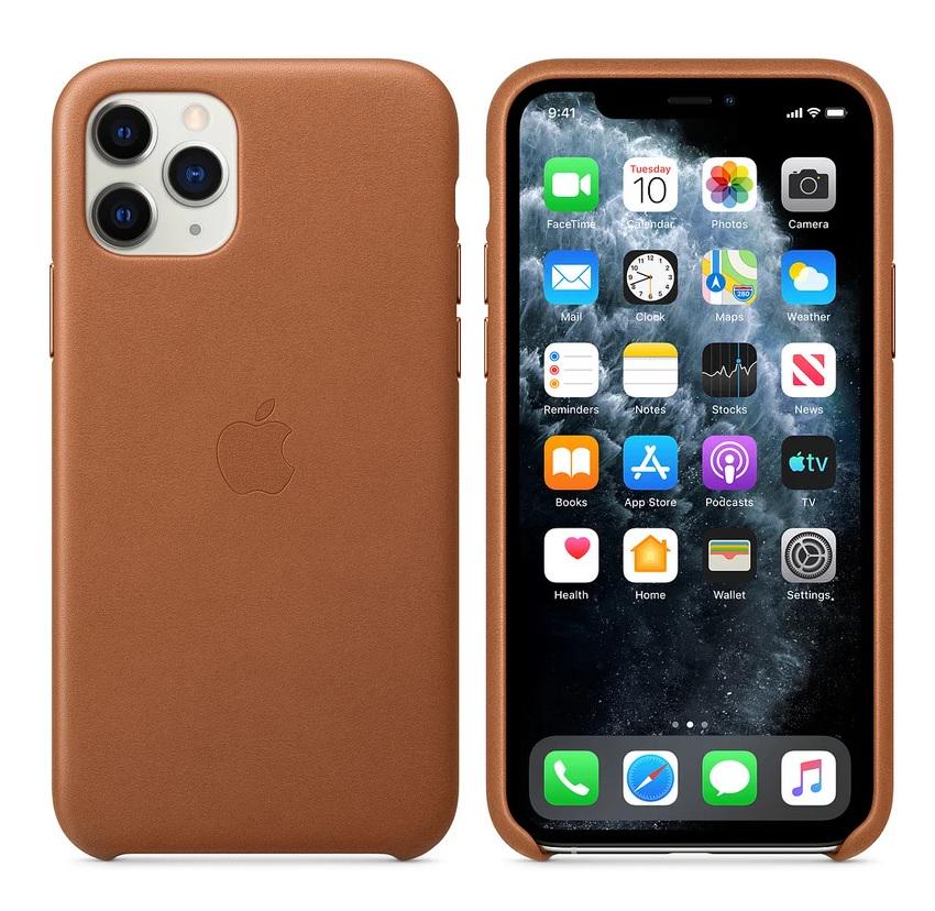 Чохол накладка шкіряний Leather Case MWYD2ZM/A для Apple Iphone 11 Pro (5.8") Saddle Brown - фото 1