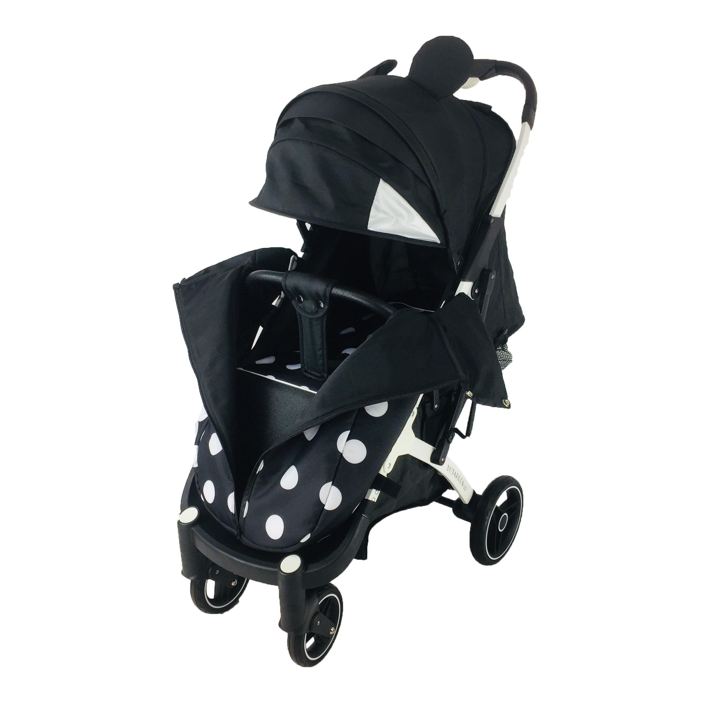 Коляска Yoya Plus Pro-22 Міккі на білій рамі Чорно-білий (01125010109)