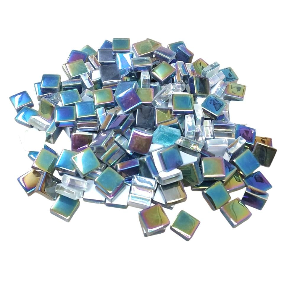 Набор кусочков мозаики квадратных из стекла 200 г 1х1 см Темно-серый перламутр (7984) Набор кусочков мозаики квадратных из стекла 200 г 1х1 см Темно-серый перламутр (7984)