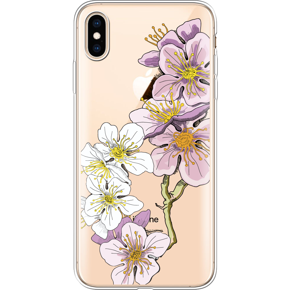 Чохол Boxface iPhone XS Max Cherry Blossom Прозорий силікон (35321-cc4-35321)