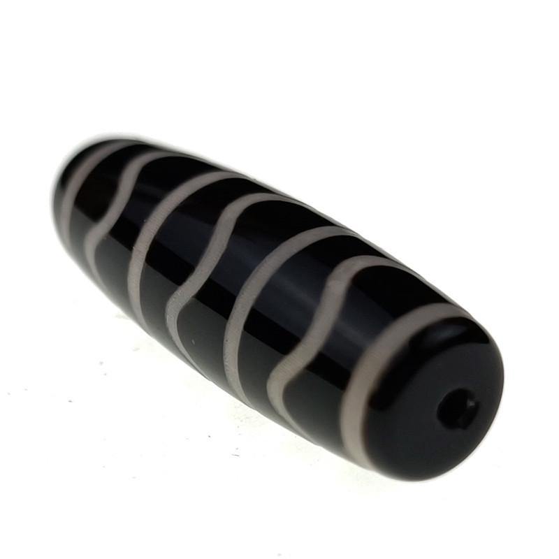 Бусина Дзи Вода или Волны судьбы 3 см Черный (C3944)