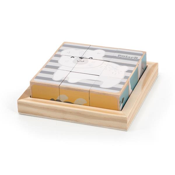 Деревянные кубики-пазл Viga Toys PolarB Зверята (44024)