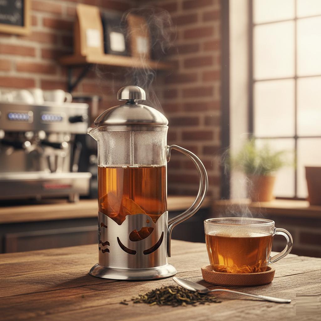 Заварник-пресс Earth 0,6 л нержавеющая сталь (30595) - фото 2