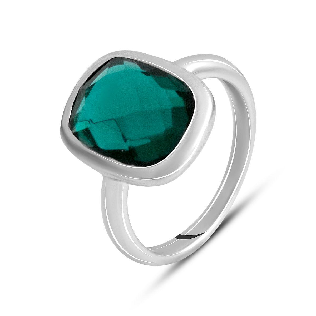 Кольцо серебряное с аквамарином nano 5,533 ct 3,74 г р. 18 (2140146)