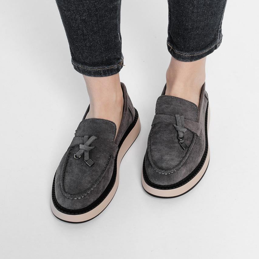 Лоферы женские Fashion Irene 3925 р. 36 23,5 см Серый (10429163)