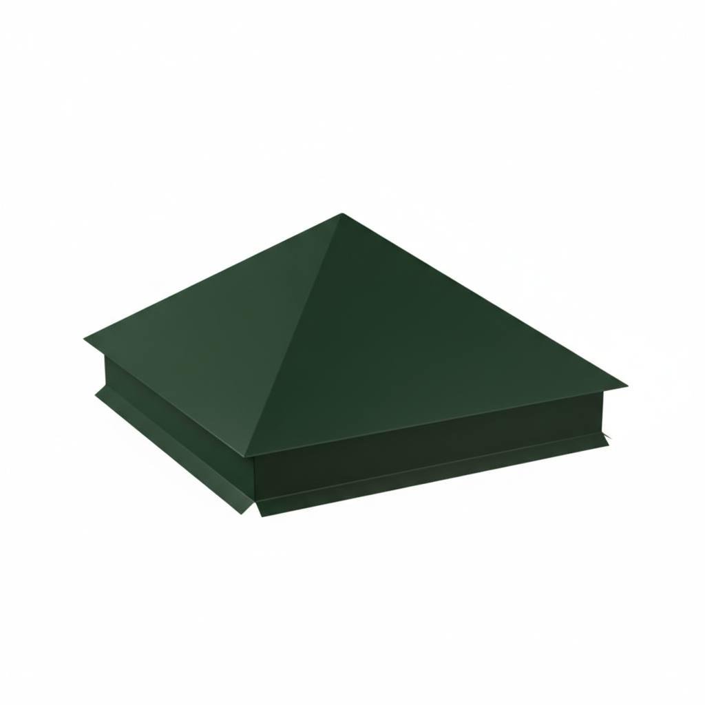 Ковпак 520х520х100 мм МАТ 0,5 RAL6005