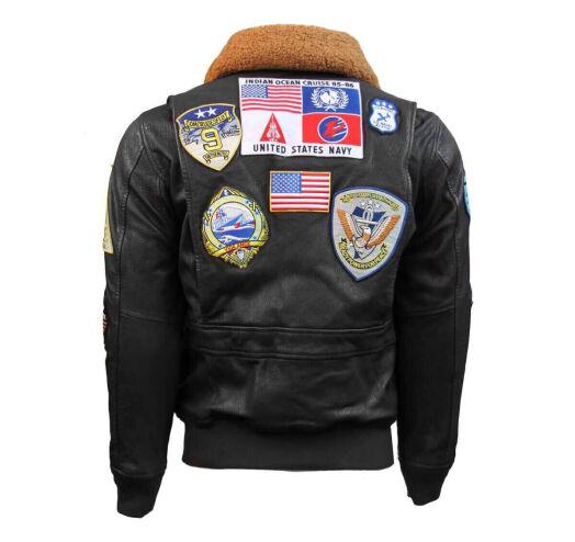 Куртка кожаная Top Gun 2 Maverick Official Signature Series Flight Jacket S Brown (TG2S) - фото 2