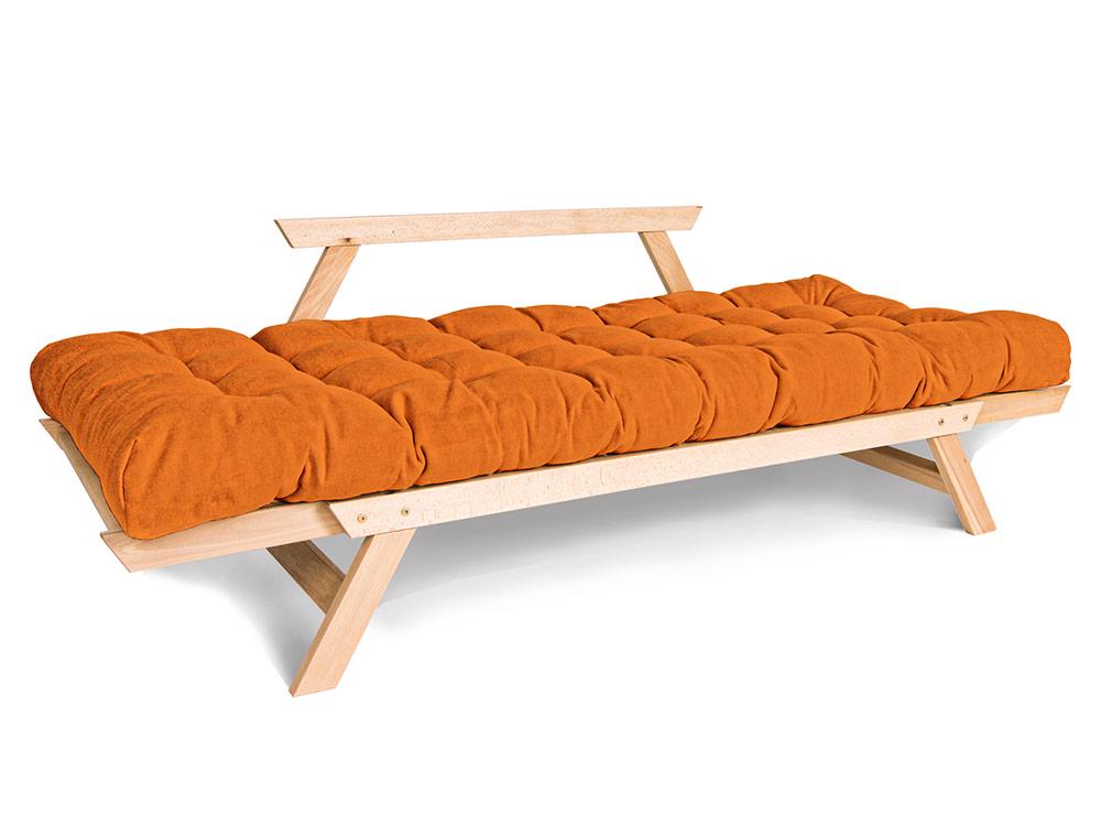 Диван-футон Woodman Allegro раскладной из натурального бука 800х830х2030 мм Натуральный/Оранжевый (421_4839) - фото 3 Диван-футон Woodman Allegro раскладной из натурального бука 800х830х2030 мм Натуральный/Оранжевый (421_4839) - фото 3