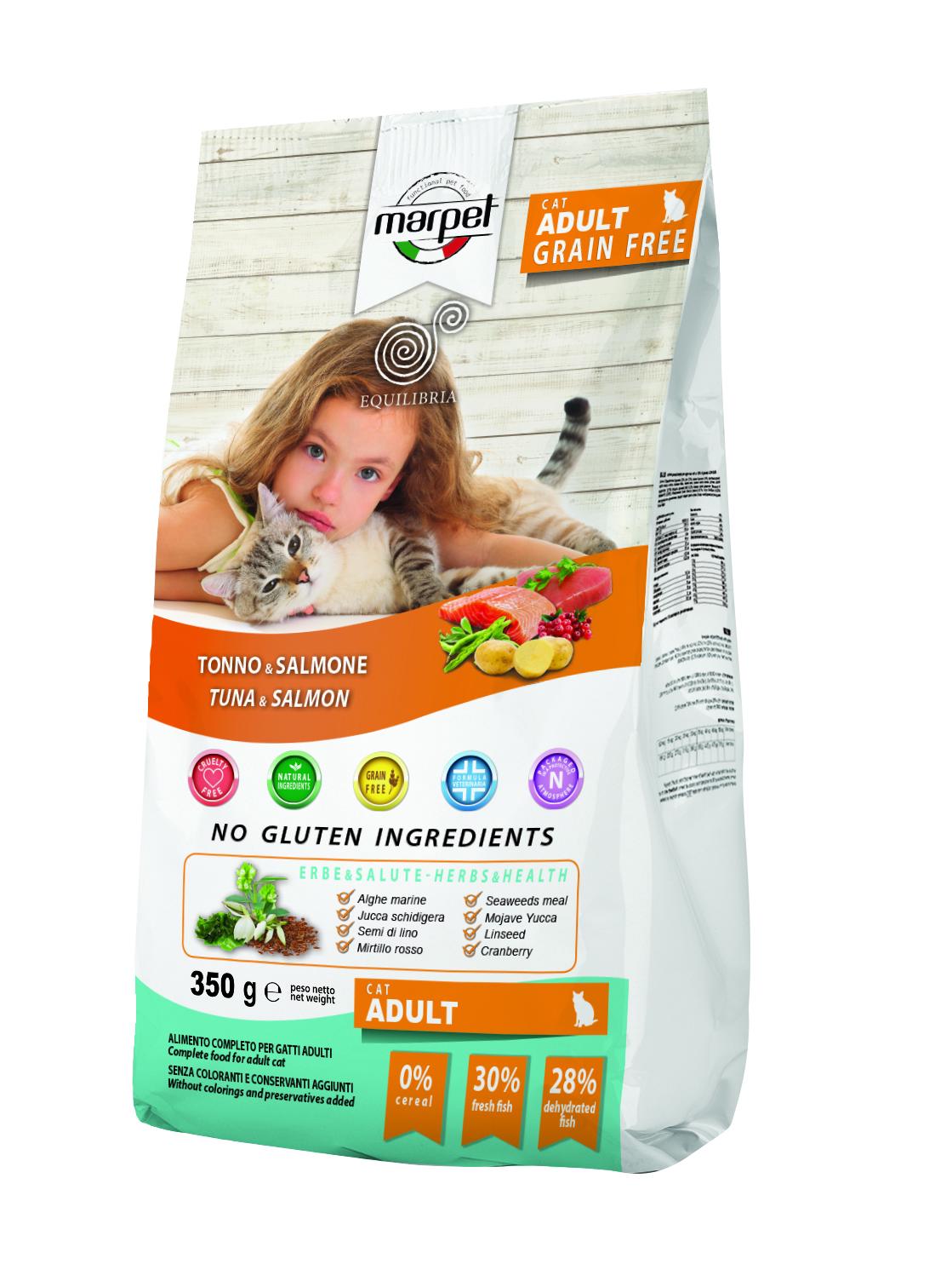 Корм сухой Grainfree для кошек с тунцем и лососем 350 г