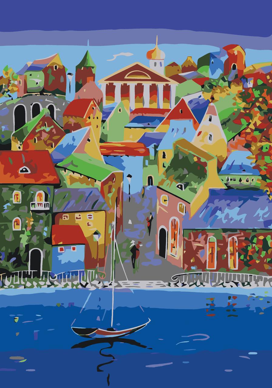 Картина по номерам Идейка Яркий городок 35x50 см (skl-КНО3505)