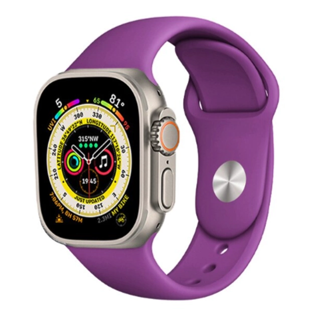 Ремешок силиконовый Sport Band для Apple Watch 42/44/45/49 мм Grape (212-00672)