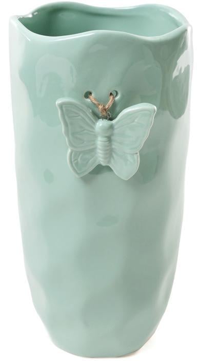 Ваза Flowers Garden Метелик 26 см м'ята кераміка Аквамарин (BD-902-130)