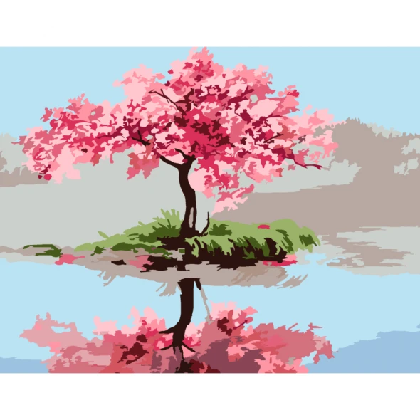 Картина по номерам Rosa Start Цветущая сакура 35×45 см (2742451769)