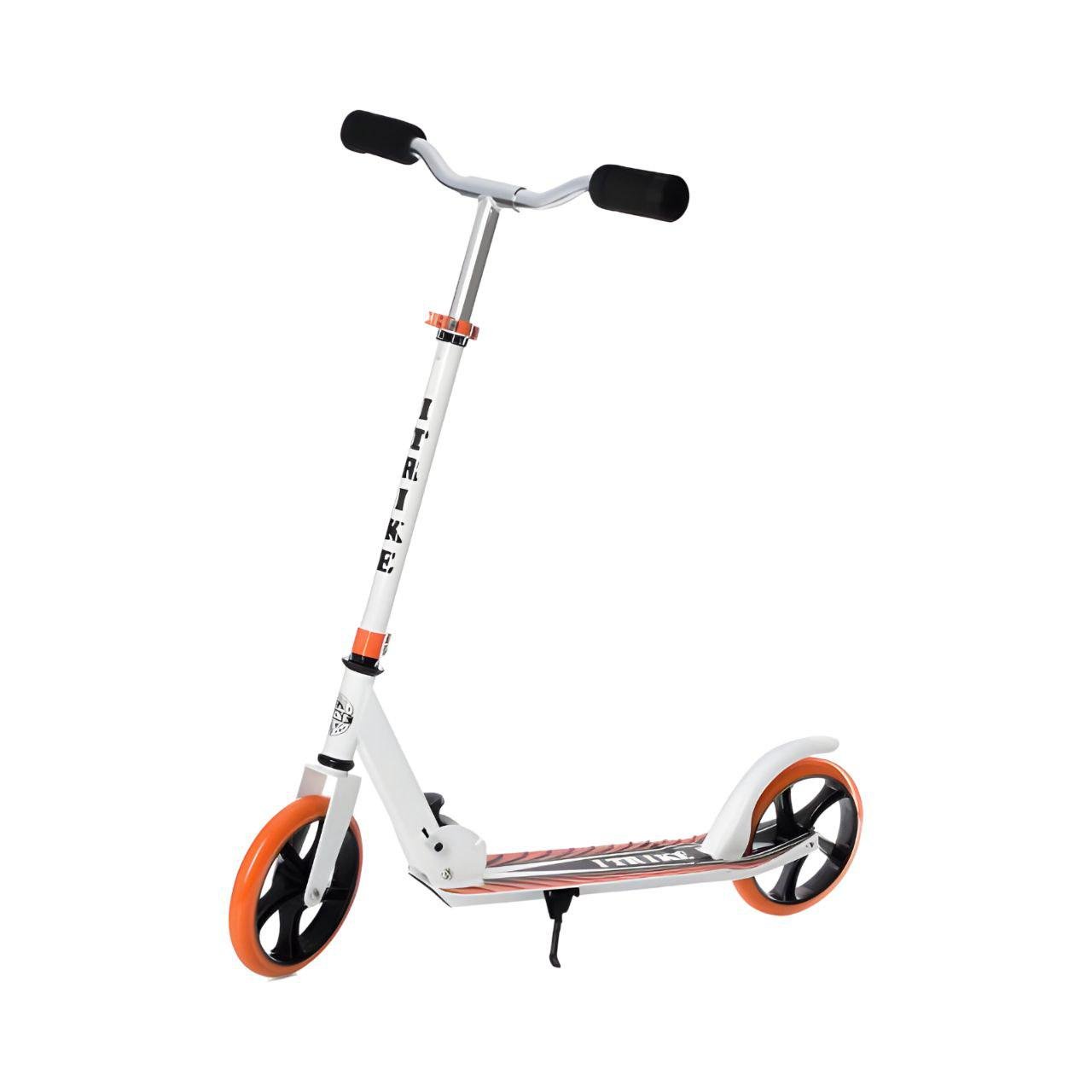 Самокат SR 2-010-10-W-OR складной подставка/ремень/колеса ПУ 200 мм Оранжевый (25485120)