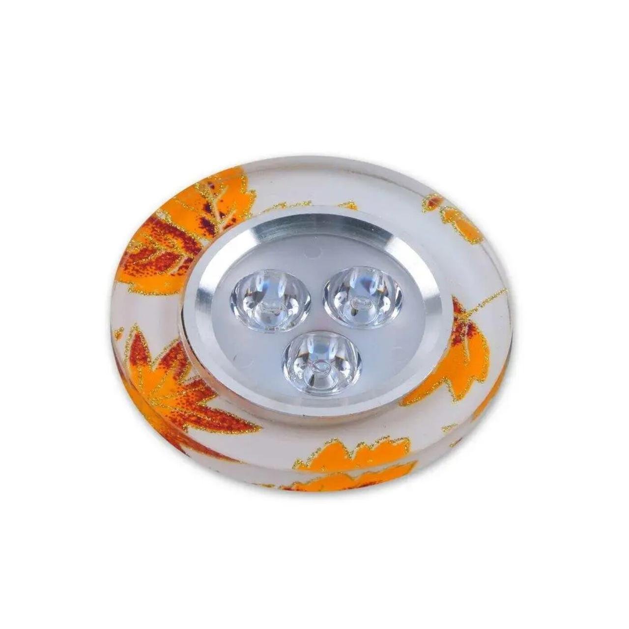 Точечный светильник Sirius светодиодный врезной стеклянный 6W 6000K Оранжевый (Ш DLD 107-C)