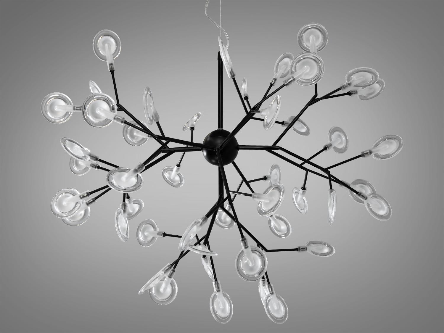 Люстра подвесная Светлячок 45 ламп Черный (887-45C BK) - фото 2 Люстра подвесная Светлячок 45 ламп Черный (887-45C BK) - фото 2