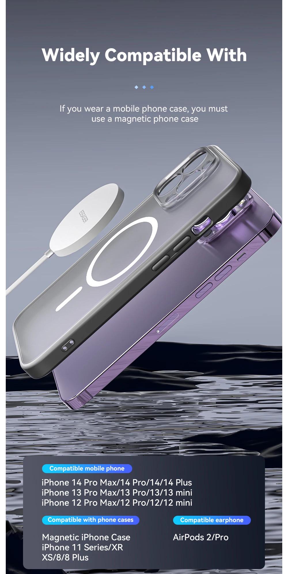 Зарядное устройство беспроводное Essager Qi Magnetic Charger ES-WC07 15W White - фото 4