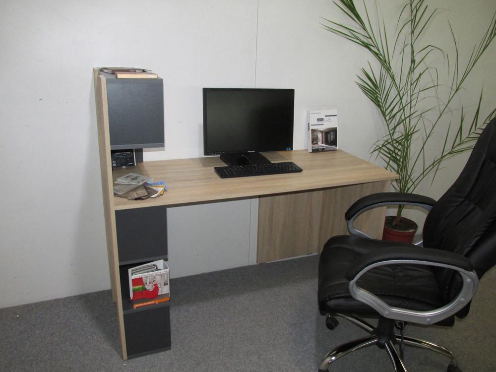 Стол компьютерный М-ЗОН Джеко 1416L левый с полками Сонома/Нимфея Альба (MZN-031026) - фото 4 Стол компьютерный М-ЗОН Джеко 1416L левый с полками Сонома/Нимфея Альба (MZN-031026) - фото 4