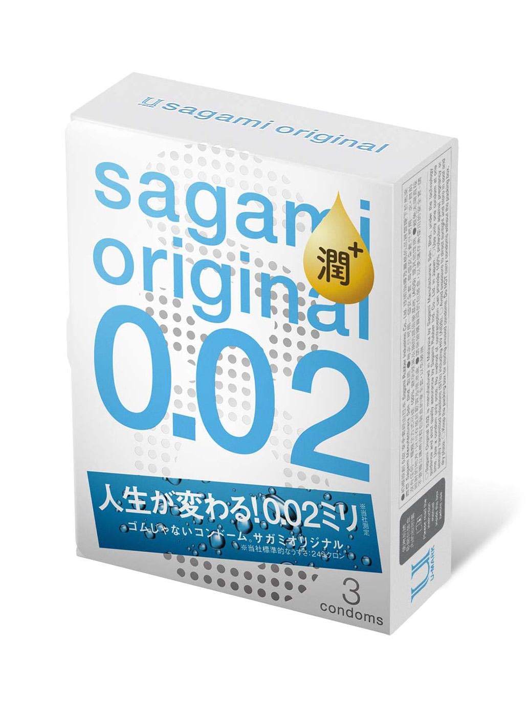Презервативы полиуретан Sagami original 0.02 с доп. смазкой 3 шт.