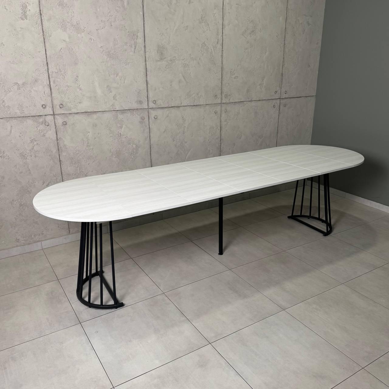 Стол кухонный раздвижной Grace УТП028007 Loft 3,5 м Ясень серфсайд/Черный мат